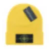 Beanie Designer beanie luxo ilha gorro chapéu temperamento versátil gorro chapéu de malha carta quente chapéu de design de pedra 17 cores F-13