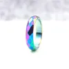 Anelli a grappolo Gioielli per feste di moda 5A Anello in ematite con taglio largo da 6 mm di qualità Arcobaleno 1 pezzo271x