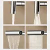 Kitchen Faucets 4 Modes Waterfall Faucet Stream Sprayer Stainless Steel Cold Single Hole Deck Mounted Water Sink Mixer Wash Tap 231026