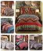 Bomcom conjunto de cama listrado boho étnico vintage hipster asteca pastoral estilo country boêmio conjunto de capa de edredom 100 microfibra t200104027535