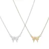 Everfast 10pc Lot New Arrival Gold Necklace Cute Butterfly Pendant Insect Necklaces for Women Simple Animal Women Long Necklace EF225d