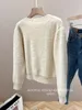 French designer gold button small fragrant knit cardigan coat femininity senior sense fashion sweater tide autumn new model