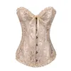 Top corsetto da donna Corsetto vintage in stile corte rinascimentale Lingerie modellante Top tubolare sottile con controllo dell'ombelico in pizzo