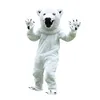 Costumes de mascotte d'ours polaire de haute qualité professionnels, robe de soirée fantaisie de noël, tenue de personnage de dessin animé, taille adulte, carnaval, publicité de pâques