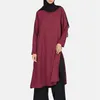 Ethnic Clothing Women's Dress Casual Straight Long Sleeve Loose Top Shirts Muslim Islamic Fashion Blouse Dubai Turkey Tunic Abaya Jilbab