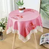 Table Cloth American European Modern Round Tablecloth Cotton Linen Floral Coffee Household