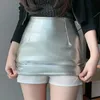 Röcke Sommer Frauen koreanische hohe taillierte sexy dünne Mini -Kurzrock Harajuku Ladies Casual Reißverschluss PU Leder Aline Frau 231025