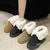Maomao feminino neve outono inverno nova moda versátil mais pelúcia engrossado térmico anti deslizamento sapatos de algodão