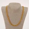 Mens Miami Cuban Curb Chain Real 24k Oro Sólido GF Hip Hop 10MM Grueso Collar Pulsera Conjuntos de Joyería 296P