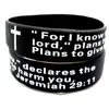 50pcs Jeremiah 2911 Lords Prayer Men Fashion Cross Silicone Bracelets Wristbands Clost Dene Device Jewelry Jewelry Lots344n