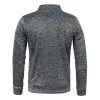 Sweat-shirt à col roulé en polaire pour homme, manteau, demi-fermeture éclair, pull chaud de qualité, laine tricotée Slim, hiver