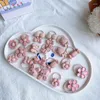 Accessori per capelli 20 pezzi/set simpatico cartone animato orso fascia ragazze copricapo in gomma elastica fiocco fiore ornamenti per bambini