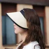 Wide Brim Hats Factory Direct Sales Large Empty Top Straw Hat Female Summer Cycling Sun Shade Sunscreen UV Protection Foldable