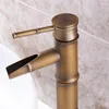 Смесители для раковины в ванной комнате, 1 шт., G1/2 дюйма, смеситель для раковины, смеситель для холодной воды, бамбуковая форма, с одной ручкой