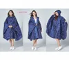 Rain Wear Poncho impermeabile elegante da donna con stampa colorata con cappuccio e cerniera 231025