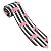 Bow Ties Pink Elephant Tie Black Strips Print Man Printed Neck Gift Shirt Party 8CM Cravat