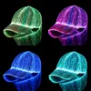 Ball Caps LED Fiber Optic Luminous Women Men Baseball Cap Music Festival Xmas Halloween Hip Hop Party Personality Glow Hat USB Charging 231025