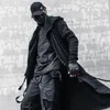 Męskie okopy płaszcze 2023 styl technologii Hip Hop punk gotycki płaszcz długi płaszcz z kapturem dla mężczyzn HARAJUKU Street Cape Cape