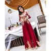 Roupas étnicas Manga longa Vestidos de estilo oriental vermelho noiva chinesa Vintage Vintage Tradicional Vestido Cheongsam Qipao Tamanho XS-3xl