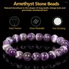 Strand Natural Tooth Ametyst Stone Armband Pärlor smycken gåva för män Magnetiskt hälsa skydd Kvinnor elastisk tråd 6 8 mm