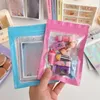 Jewelry Stand 500 10pcs Thick Translucent Zip Holographic Laser Color Plastic Packaging Pouch Retail Storage Gift Bag 231025