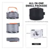 Camp Kitchen Fire Maple Camping Cookware Set Vandring Feast Heat-Exchanger Aluminium Pot Outdoor Foldble Pots Travel Tourism Table Provises 231025