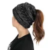 Woman Wool Hat Lady Winter Warm Ponytail Beanies Knitted Hats Home Fashion Casual Ponytail Hat