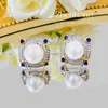 Stud 2023 Elegant French Retro Barock Freshwater Pearl Earrings 925 Sterling Silver Ear Women's Jewelry Organizer YQ231026