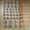 Fabryka 50pcs partia srebrny ton przezroczysty kryształowy rhinestone ozdobne ozdoby płaskie guziki do włosów dekoracja 2006