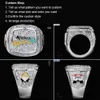 Hip Hop Jewelry 925 Sterling Silver VVS Moissanite Diamond Custom Letter Namn Iced Out Championship Ring for Men