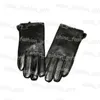 Women Letter Gloves Classic Designer Gloves Winter Luxury Genuine Leather Mittens Warm Cashmere Touch Screen Glove