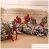 Decorações de Natal Headband Lantejoulas Flocos de Neve Glitter Enfeites Grandes Chifres Forma Festa Deer Chifre Headwear Suprimentos Sea Drop Delive Dh6iz