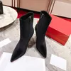 Womens High heel boots Red soled Luxury leather boots Scepter Iron heel side zipper winter over the knee classic ankle