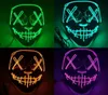 Máscaras de festa Máscara de Halloween LED Light Up Máscaras engraçadas O ano eleitoral de purga Grande Festival Cosplay Traje Suprimentos Máscara de festa 1057466010