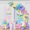 Weihnachtsdekorationen, Einhorn-Thema, Ballon-Girlande, Bogen-Set, bunter Regenbogen, Zahl 09, Kugel, Geburtstag, Babyparty, Hochzeit, Party, Dekoration, Kindergeschenke 231026