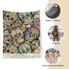 Sjaals Sugar Skull Collage Sjaal Wrap voor dames Winter Warme grote zachte sjaal Etnische Carnaval Folkloristische Pashminas