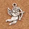 Cupido anjo encantos pingentes 100 pçs / lote antigo prata jóias descobertas componentes diy l107 22 3x15 8mm238a