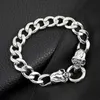 Skull Domineering Tough Guy Cool Men's Titanium Steel Bracelet Hip Hop Punk Personality Street Trendsetter Nightclub Jewelry