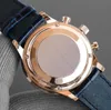 11 stijlen Luxe ETA7750 horloge 41 mm * 13 mm herenhorloges Roségoud 904L roestvrijstalen kast Blauwe wijzerplaat Saffier automatisch Chronograaf waterdicht met doos en papieren