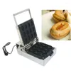Fabricantes de pão comercial elétrico 12pcs café feijão waffle máquina de ferro padeiro antiaderente cozinhar superfície em forma