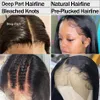 Lace s 180 Density 13X4 HD Front Human Hair Pre Plucked Brazilian 30 32Inch Clre Straight Frontal 231025