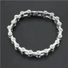 1pc Personal Design Biker Motorcycles Bicycle Chain Bracelet 316L Stainless Steel Biker Style Silver Bracelet2163