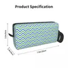 Cosmetic Bags Zigzag Pattern Travel Toiletry Bag For Women Bohemian Geometric Makeup Organizer Beauty Storage Dopp Kit Case Box