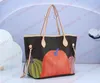 Luxury YK Pumpkin Print Series shoppingväskor Kvinnor 2 datorer Set Tote Bag Handväska Designer Axelväska Fashion Cross Body Påsar med mynt