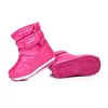 Bottes en caoutchouc pour enfants, pour filles et garçons, mi-mollet, laçage élastique, bottes de neige imperméables, chaussures de Sport, doublure en fourrure, pour enfants, 231025