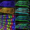 Décorations de Noël 3x2m 224LED Connectable RGB Net Light Outdoor Mesh Guirlande Rideau de fenêtre imperméable Fée 231025