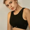 Completo da yoga Imbottiture rimovibili Sport Crop Top Donna Flessibile Kink Fitness Canotta da ballo Reggiseno Quick Dry Solid Gym Jogger Tank Sports