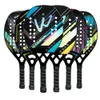 Tennisracket Professional 3K Carbon Fiber Beach Tennis Racket Men Kvinnor Högkvalitativ grov yta Racket med väska Cover 231025