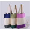 Förvaringspåsar 35x10x40cm Tricolor Canvas Blank Shopping Tote Återanvändbar bomullsgreck Högkapacitet Bag SN4474