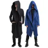 Men's Hoodies Vintage Steampunk Men Gothic Hooded Irregular Trench Cloak Coats Outerwear Coat Fashion Cardigan Cloak-Coat